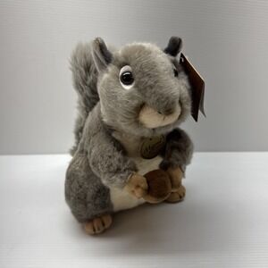 Aurora Miyoni Grey Squirrel 8" 26172 Plush Stuffed Animal Toy